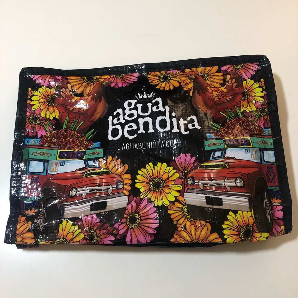 Agua Bendita Make Up Travel Bikini Clutch Bag Floral Car Plastic Zipper